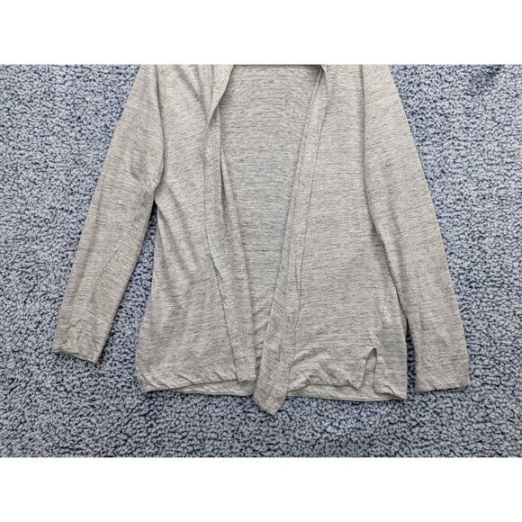 Cynthia Rowley 100% Linen Cardigan Size M Lightweight Open Front Boho Cali Gray - Picture 4 of 11